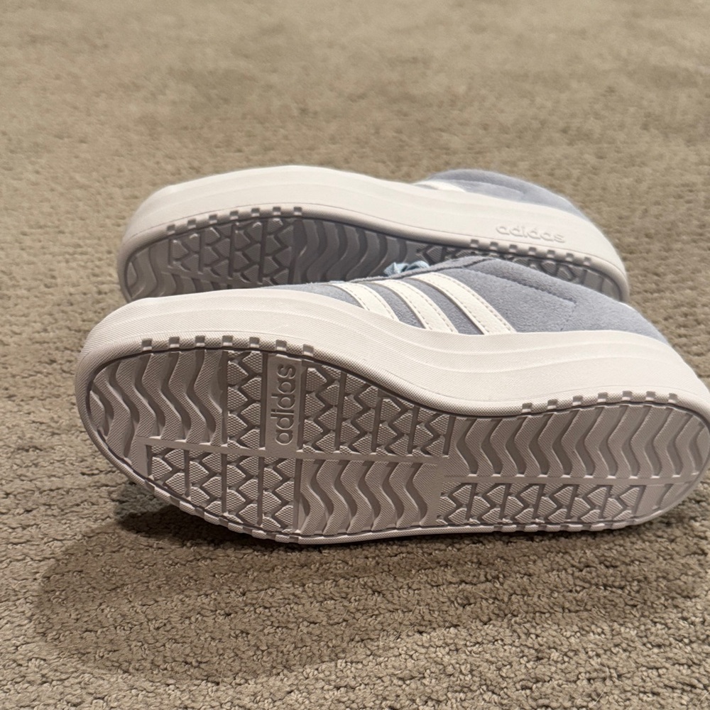 Adidas Women's Light Blue and White Sneakers - Picture 3 of 3